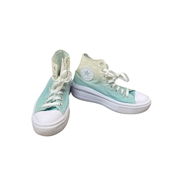 Converse Chuck Taylor womans Monie Hi "Ombre' Dew white High Sneakers SZ 9 - Picture 3 of 16